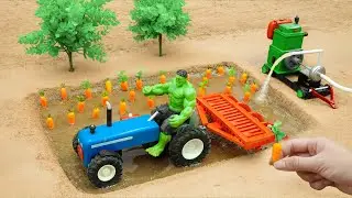 diy tractor plough machine for carrot agriculture | ‪@sanocreator‬