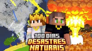 SOBREVIVI 100 DIAS EM UM MUNDO DE DESASTRES NATURAIS NO MINECRAFT EM DUPLA - O FILME