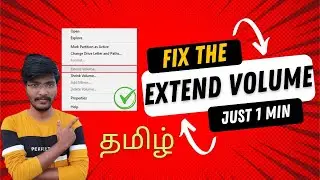 Extend volume not working tamil | How to extend volume in pc tamil | Extend volume problem Tamil