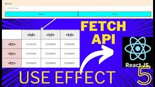 PinCode App 5| Use Effect Hook in React Js | HTTP GET Exp with Fetch api in React| Consume API React