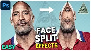 Asymmetrical FACE SPLIT Effects in Photoshop | Tutorial for Beginners