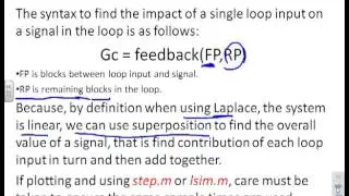 Block diagrams 9 - Tutorial sheet on multi-input loops and use of MATLAB