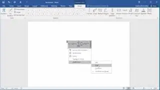 How to Position a Math Equation in a document in Word 2016