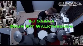 KJ Sawka's Roland Electronic Drum kit Walkthrough video using the TD50, SPD30, and SPDsx