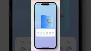 Weather3D Card Design for Spline3D with SwiftUI 🔥🔥