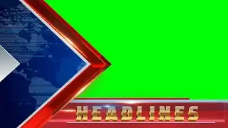 Professional Headlines with (TEXT) Globe Triangle Green Screen Template | FREE TO USE | iforEdits