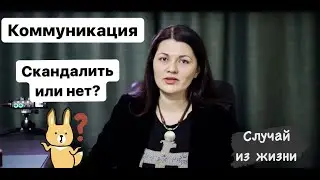 Коммуникация. Скандалить или нет? Случай из жизни.