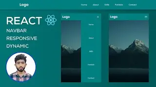 React Navbar Tutorial, Responsive and Dynamic, React Component