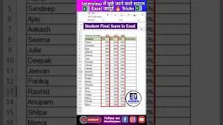 Student Final Score Calculate in Excel 🔥😍 #shorts #exceltricks #excel