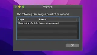 The Disk Image Couldn’t Be Opened Fix