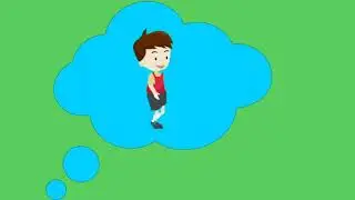 boy running in flashback green screen animation