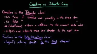 Advanced Data Structures: Creating an Iterator Class