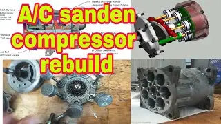 Compressor Rebuilt / Sanden Compressor repair andam #new @everyone's @technicians