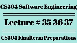 CS504 Lecture No 35 36 37/cs504 lecture no 35 36 37/VU short notes/Alpha Academy