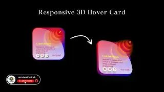 Responsive 3D Hover Card Effect : HTML and CSS Tutorial || Web Design @codewithnitish