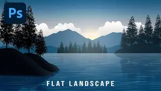 Drawing a Flat Landscape in Photoshop without Using Custom Brushes