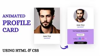 Animated Profile Card in HTML and CSS