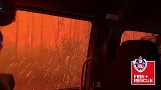 Australian firefighters drive through raging inferno I ABC7