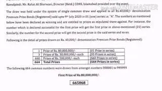 Complete Official List, RS. 40000 Prize Bond Result, Winners Of Draw # 14 List, 10 September 2020