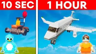 10 Seconds vs 1 Hour: AIRCRAFT HOUSE Build Challenge in LEGO Fortnite Star Wars