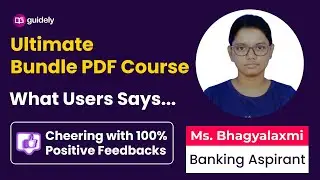 What Users Says | Guidely Bundle PDF Course | Ms. Bhagyalaxmi (Banking Aspirant)