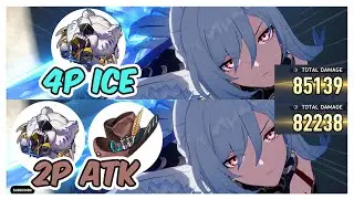 Jingliu 2P ATK 2P Ice vs 4P Ice Damage Comparison - Honkai Star Rail Jingliu Relic Comparison