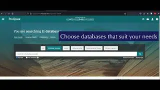 Databases at Lower Columbia College, featuring ProQuest