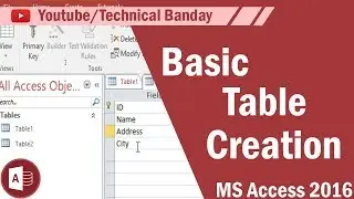 How to Create Table in MS Access| Microsoft Access 2016 Tutorial [Hindi/Urdu]