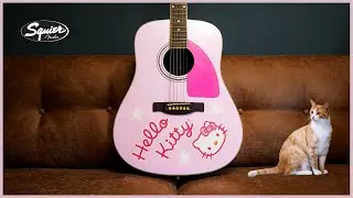 Squier by Fender | Hello Kitty Pink 😺 | Dreadnought Acoustic Guitar 🎸