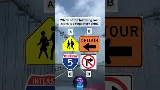 Road Signs 101: Which of the following road signs is a regulatory sign? #dmvpracticetest #roadsigns