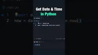 Get current Date & Time in Python  #python #softlinks #softwaredevelopment