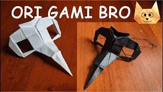 How to make a mask of Dr. Parnassus. Or the mask of the plague doctor. Origami mask. Diy A4 Paper