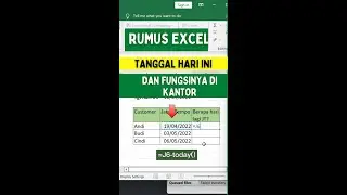 Ternyata ini Gunaya Rumus Tanggal Hari Ini di Excel