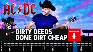 【AC/DC】[ Dirty Deeds Done Dirt Cheap ] cover by Masuka | LESSON | GUITAR TAB