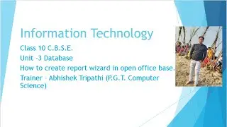 how to create report wizard in open office base # report in open office base #report in database