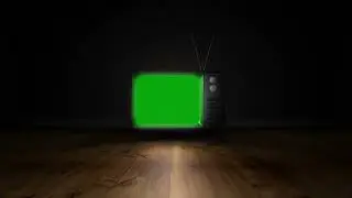 Old television Green Screen 4K