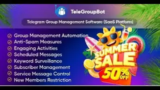 TeleGroupBot - Telegram Group Management Software (SaaS Platform) By xeroneitbd