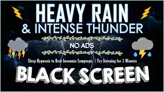 Heavy Rain and Intense Thunder～Sleep Hypnosis to Beat Insomnia Symptoms｜Try listening for 3 Minutes