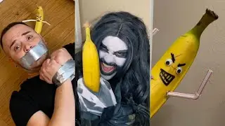 Monster helps me from evil bananas 🍌👻 