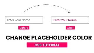 Change Placeholder Color With HTML And CSS