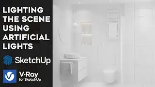 Lighting the Scene in V-ray for SketchUp with Artificial Lights | IES Light | Rectangle Light