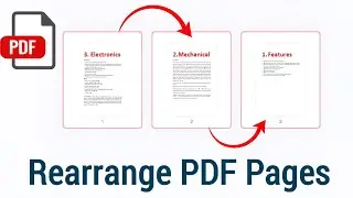 How to rearrange pages in PDF | To reorder and organize pages in PDF