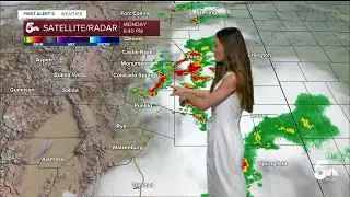 The monsoonal pattern is in place for the beginning of the week