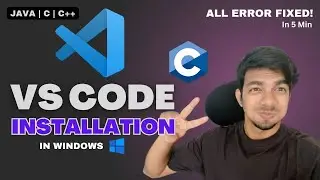 How to Run C Program in Visual Studio Code | Install VS Code on Windows  | VS Code 🔥🔥