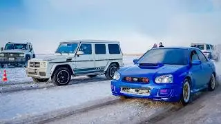 БИТВА ТИТАНОВ: G63 AMG против AUDI и SUBARU на снегу!