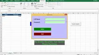 How to Transfer Data And Password From UserForm To Excel WorkBook