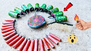 Matchstick Chain Reaction Domino Vs Diwali Crackers Amazing Experiment 😱