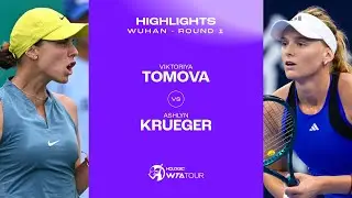 Viktoriya Tomova vs. Ashlyn Krueger | 2024 Wuhan Round 1 | WTA Match Highlights