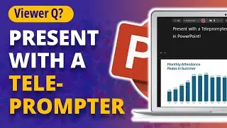 Viewer Q!🙋‍♀️ How to Present with Teleprompter in PowerPoint without Recording 🔥[PPT TRICKS!]