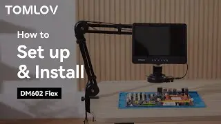 How to Set up & Install the Tomlov DM602 Flex Digital Microscope with Flexible Boom Arm